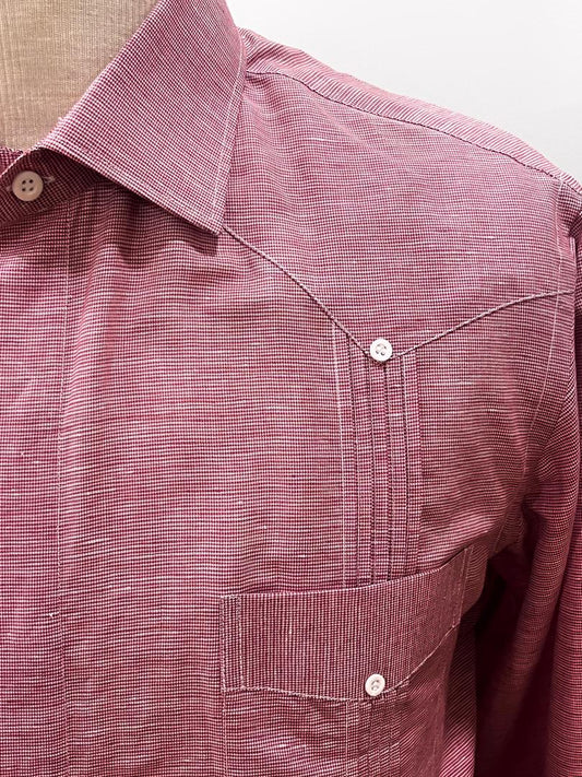 Guayabera color guayaba sin vivos