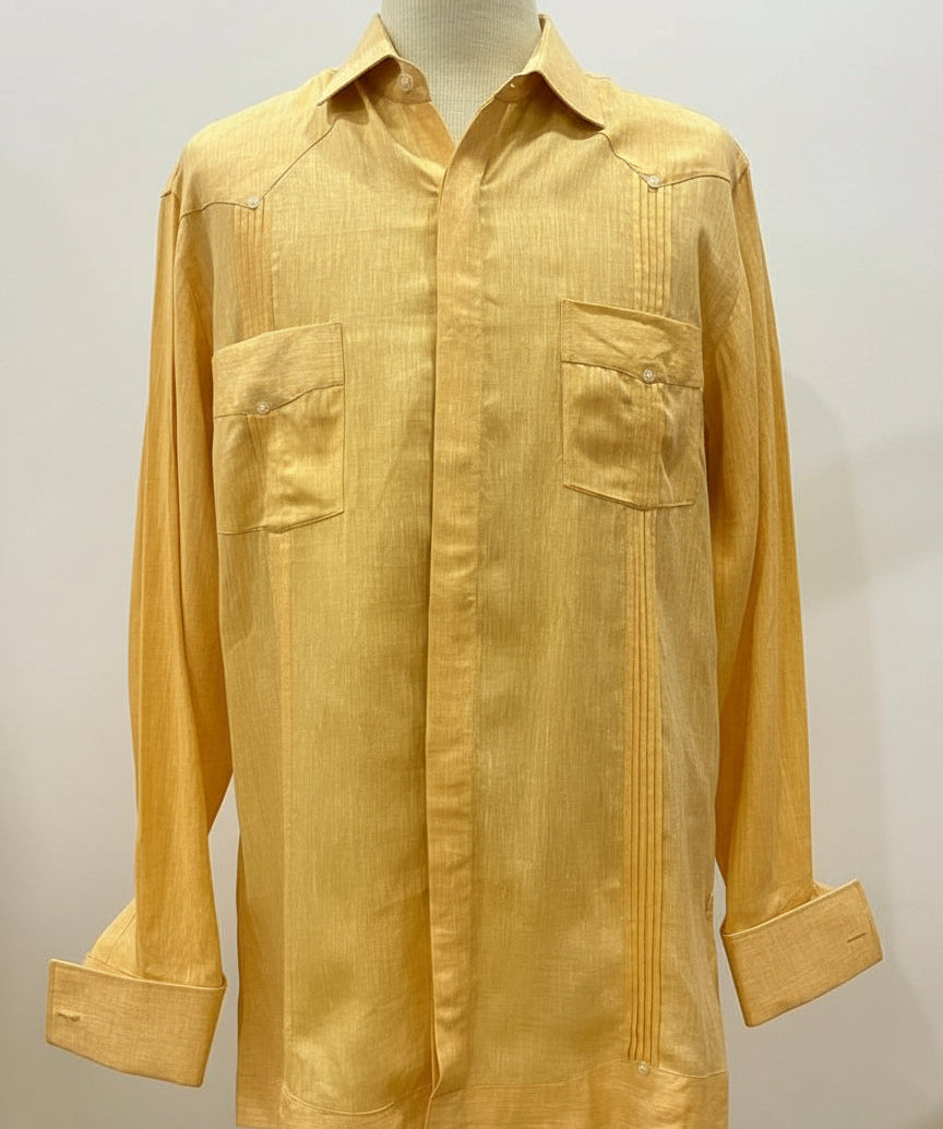 Guayabera naranja sin vivos